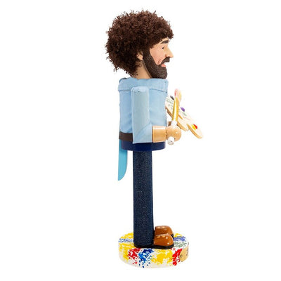 10" Bob Ross with Palette Nutcracker
