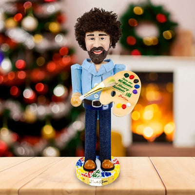 10" Bob Ross with Palette Nutcracker