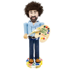 10" Bob Ross with Palette Nutcracker