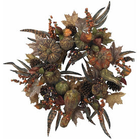 28" Autumn Pumpkin Wreath