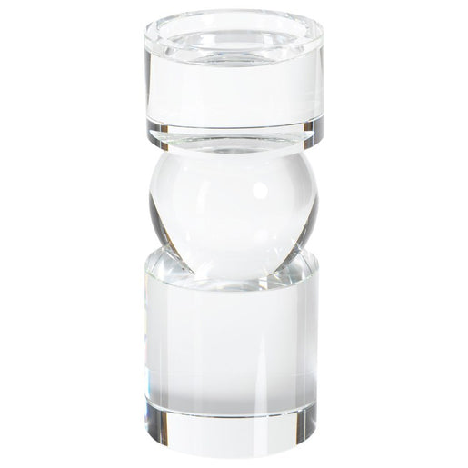 Renata 11" Tall Clear Crystal Pillar Candle Holder