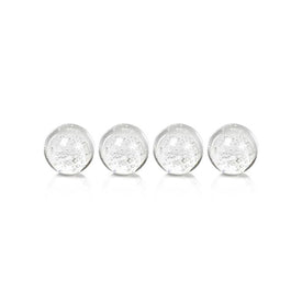 3" Crystal Fill Ball with Bubbles Set of 4