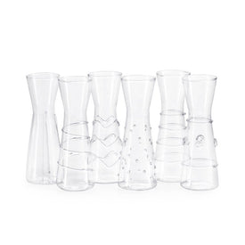 Zalli Assorted Glass Carafes Set of 6