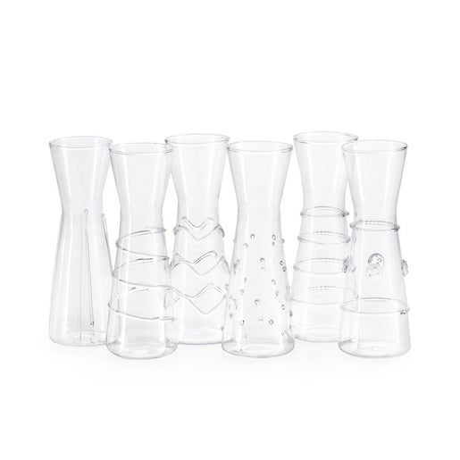 Zalli Assorted Glass Carafes Set of 6
