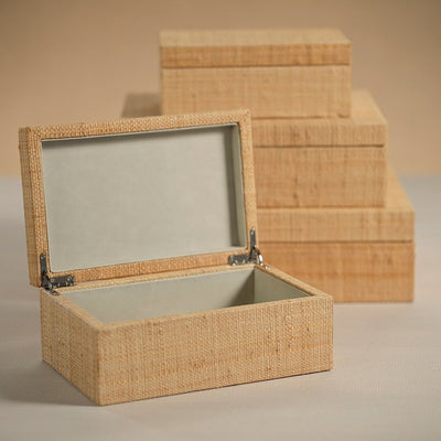 Mati Natural Grasscloth Decorative Box
