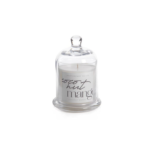 Coconut Mango Scented Candle Jar with Glass Dome