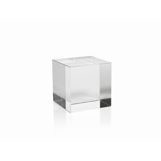 Jacy 4.5" Crystal Glass Straight Cube