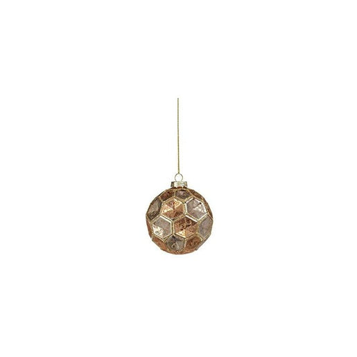 Dimpled Laurel Multi-Colored Glass Ball Ornaments Set of 4
