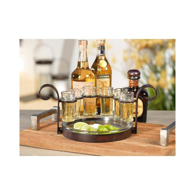 Regale Six-Shot Tequila Serving Set - Bronze