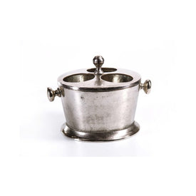 Seguso 10" Tall Three Bottle Wine Holder - Silver