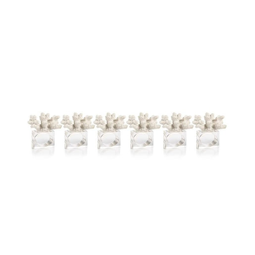 Minka Coral Napkin Rings Set of 6