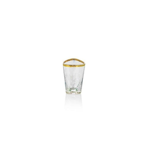 Kampari Triangular Shot Glasses with Gold Rim Set of 6