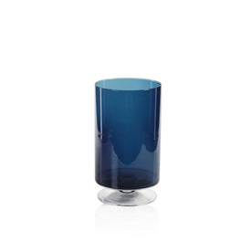 Algarve 13.5" Tall Midnight Blue Hurricane on Footed Base