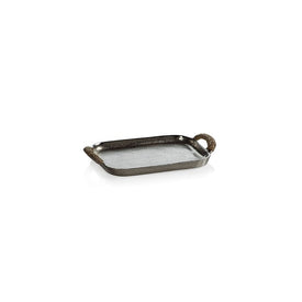 Praslin Raw Aluminum Trays Set of 2