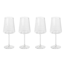 Benin Fluted Textured Wine Glasses Set of 4