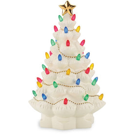 Treasured Traditions Ivory Light-Up Tree Figurine
