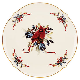 Winter Greetings Round Serving Platter