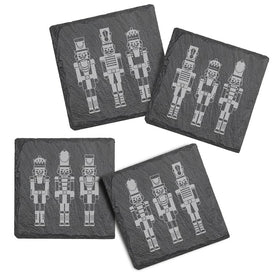 Nutcracker Lineup Slate Coaster Set