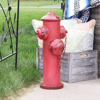 Metal Fire Hydrant Outdoor Statue