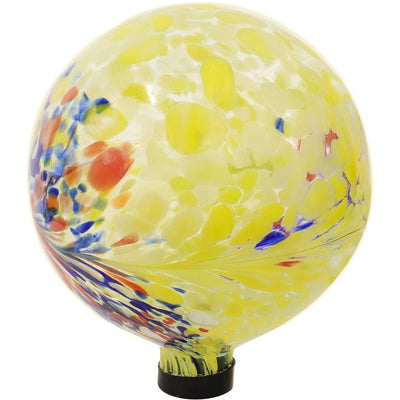 Bright Summer Burst 10" Glass Gazing Globe Ball