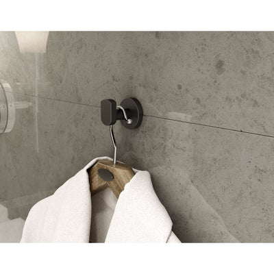 Dia Four-Piece Bath Accessory Set with Toilet Paper Holder, Robe Hook, Towel Ring, and 18" Towel Bar