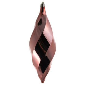 8" Coral Shiny Swirl Finials 6 Per Bag