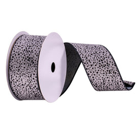 2.5" x 10 Yards Grey Cheetah Ribbon
