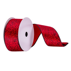 2.5" x 10 Yards Red Cheetah Ribbon