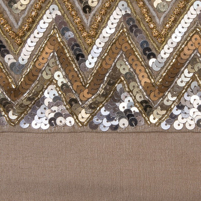 19" Champagne Chevron Sequin Stocking