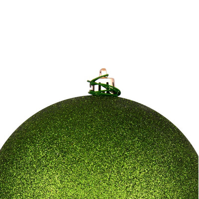 12" Juniper Green Glitter Ball Ornament