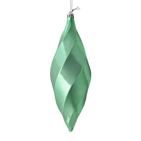 8" Seafoam Green Shiny Swirl Finials 6 Per Bag
