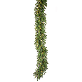 9' x 14" Pre-Lit Artificial Douglas Garland with 100 Multi-Color Dura-Lit Mini Lights