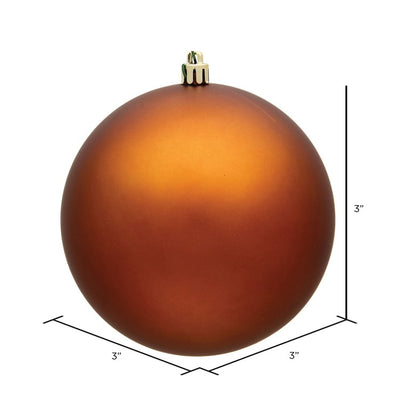 3" Copper Matte Ball Ornaments 32 Per Box