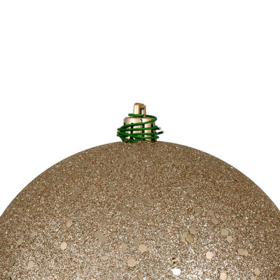 12" Oat Sequin Ball Ornament with Drilled Cap