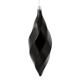 8" Black Shiny Swirl Finials 6 Per Bag