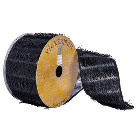 2.5" x 10 Yards Navy Fringe Ribbon with Silver Backing