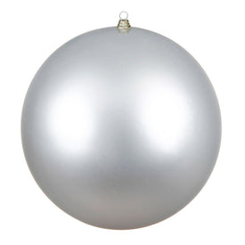 24" Giant Silver Matte UV-Resistant Ball Ornament