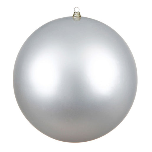 24" Giant Silver Matte UV-Resistant Ball Ornament