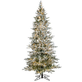 9' x 51" Pre-Lit Artificial Flocked Kiana Tree with 1900 Warm White 3MM LED Lights