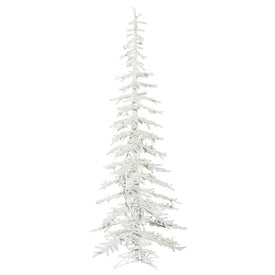 6' x 26" Pre-Lit Artificial Flock Kuna Pine Tree with 200 Warm White Dura-Lit LED Lights