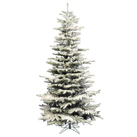 10' x 66" Unlit Artificial Flocked Slim Sierra Fir Tree with 2131 Tips