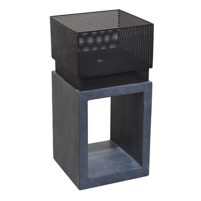Sentinel Wood-Burning Fire Basket - Dark Gray Granite