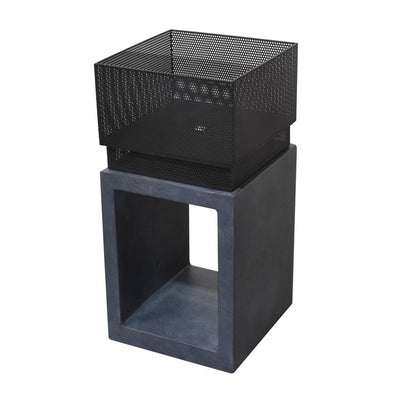 Sentinel Wood-Burning Fire Basket - Dark Gray Granite