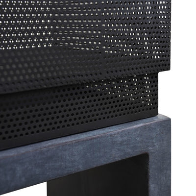 Sentinel Wood-Burning Fire Basket - Dark Gray Granite