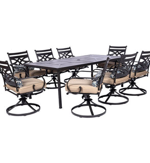 Product Image: MCLRDN9PCSW8-TAN Outdoor/Patio Furniture/Patio Dining Sets