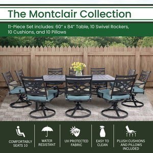 MCLRDN11PCSW10-BLU Outdoor/Patio Furniture/Patio Dining Sets