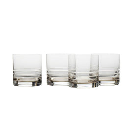Cal 15.5 oz Smoke Ombre Double Old Fashioned Glasses Set of 4