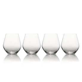 Gianna Ombre 19 oz Smoke Stemless Glasses Set of 4