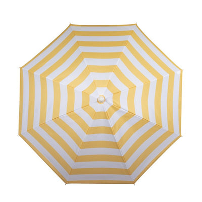 5.5 Ft. Portable Beach Umbrella, Yellow Cabana Stripe