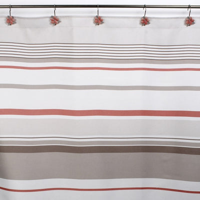 Coral Gardens Stripe Shower Curtain in Tan